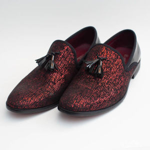 Metallic Red and Black patent leather shoes